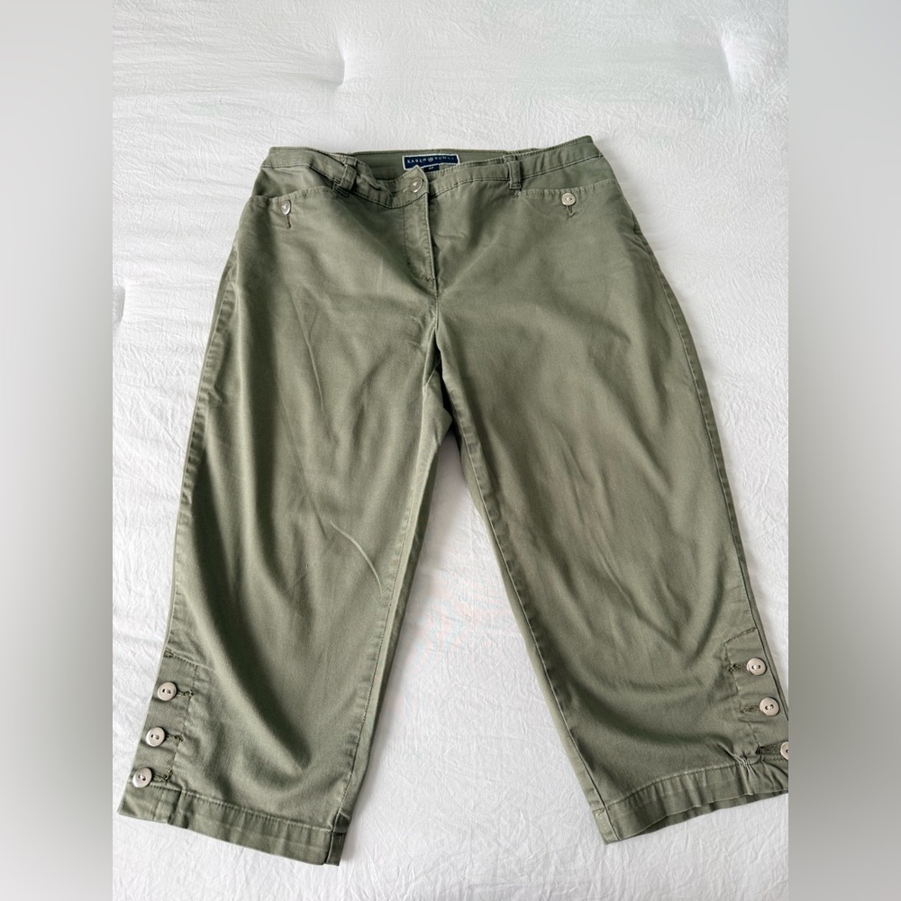 Karen Scott Sage Green Ladie’s Cropped jeans